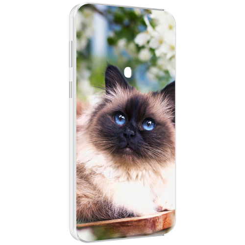 чехол mypads порода кошка бирман для iphone 14 plus 6 7 задняя панель накладка бампер Чехол MyPads порода кошка Бирман для Meizu 16 Plus / 16th Plus задняя-панель-накладка-бампер