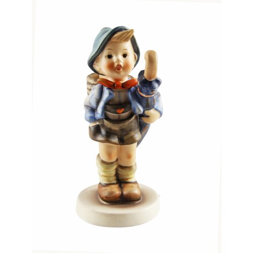 Большая коллекционная статуэтка Hummel "С рынка домой" из серии "Детки". Фарфор, ручная роспись. Германия, Goebel, 1990-1999 годы.