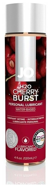 Лубрикант на водной основе с ароматом вишни JO Flavored Cherry Burst - 120 мл.