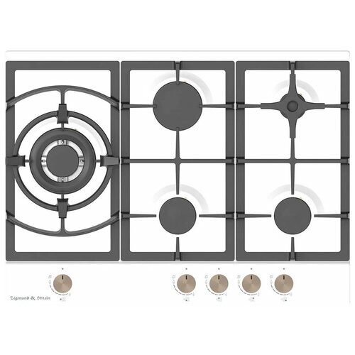 Варочная панельгаз ZigmundShtain G 147 S нерж 5 конф решётки чугун Турция 2699000₽