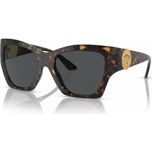 Солнцезащитные очки Versace, бабочка, оправа: пластик, с защитой от УФ, для женщин, черепаховый
