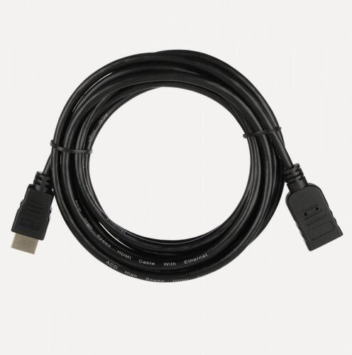 Изображение товара Кабель HDMI ACD-DHHF1-30B HDMI 1.4, Golden Plated,19m/19f, HDMI extension, Черный, 3м