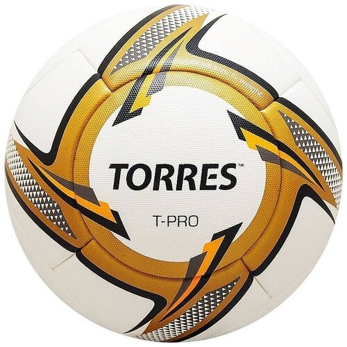 фото Мяч футбольный torres t-pro арт. f320995, р.5, 14 панел. pu-microf, 4 подкл. сл, термосшив, бело-мульт