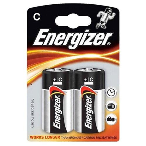 Батарейка C щелочная Energizer LR14-2BL MAX в блистере 2шт.