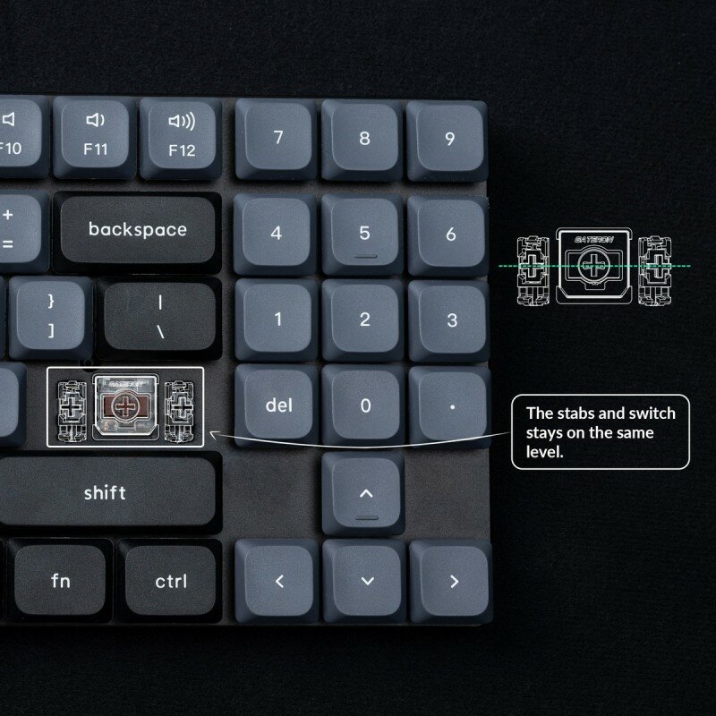 Клавиатура QMK Keychron K13 Pro, 90 клавиш, Hot-Swap, Gateron low profile Red Switch - фото №6