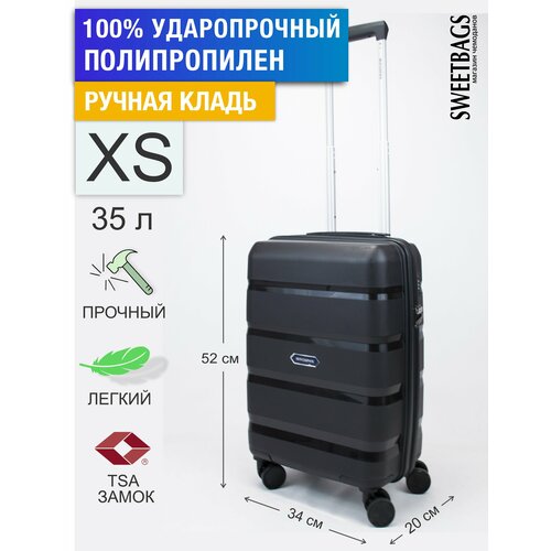 фото Чемодан , 35 л, размер xs, черный sweetbags