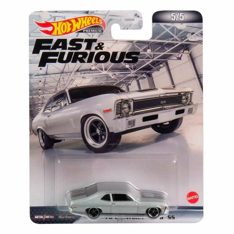 DMC55-HCP14 Машинка игрушка Hot Wheels Premium Fast & Furious Форсаж металлическая коллекционная 70 Chevrolet Nova SS