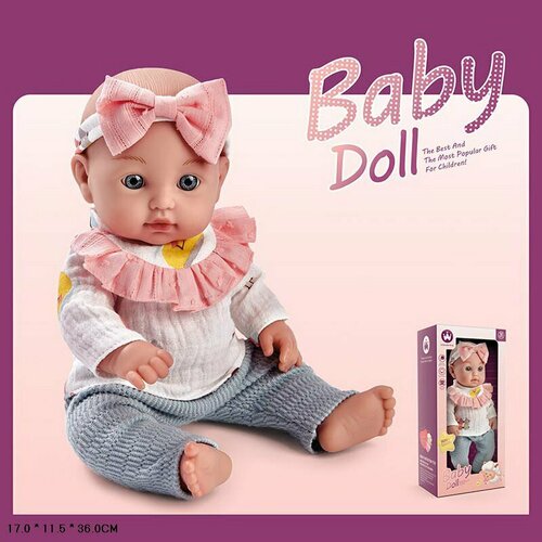 кукла пупс baby doll в коробке 30см w12t 02a Кукла - пупс BABY DOLL в коробке, 30см, W12T-04A