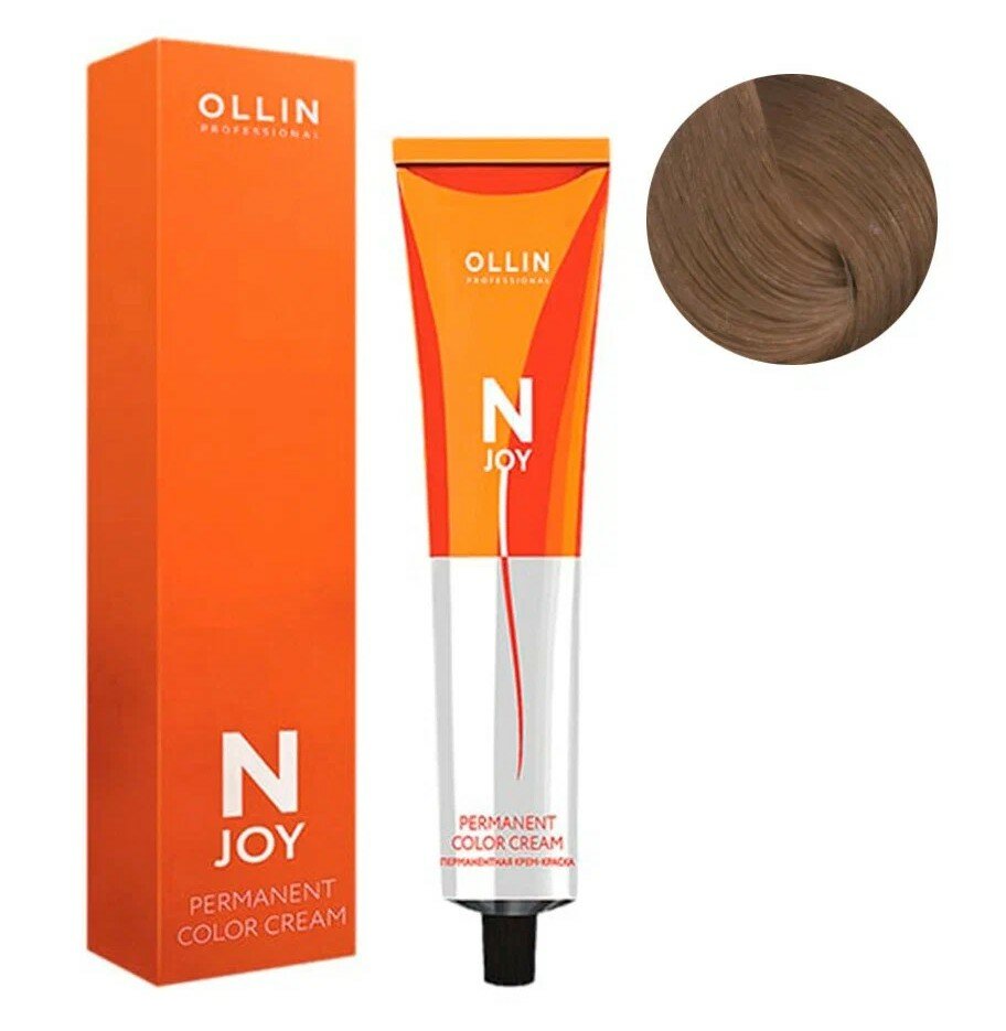 OLLIN Professional Стойкая крем-краска для волос N-Joy Color Cream, 8/0 светло-русый, 100 мл