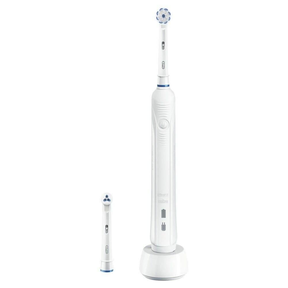 Электрическая зубная щетка Oral-B PRO 1 GumCare White D16.523.3U, 1 режим, таймер завершения чистки, Ni-Mh, насадка для брекетов, белый