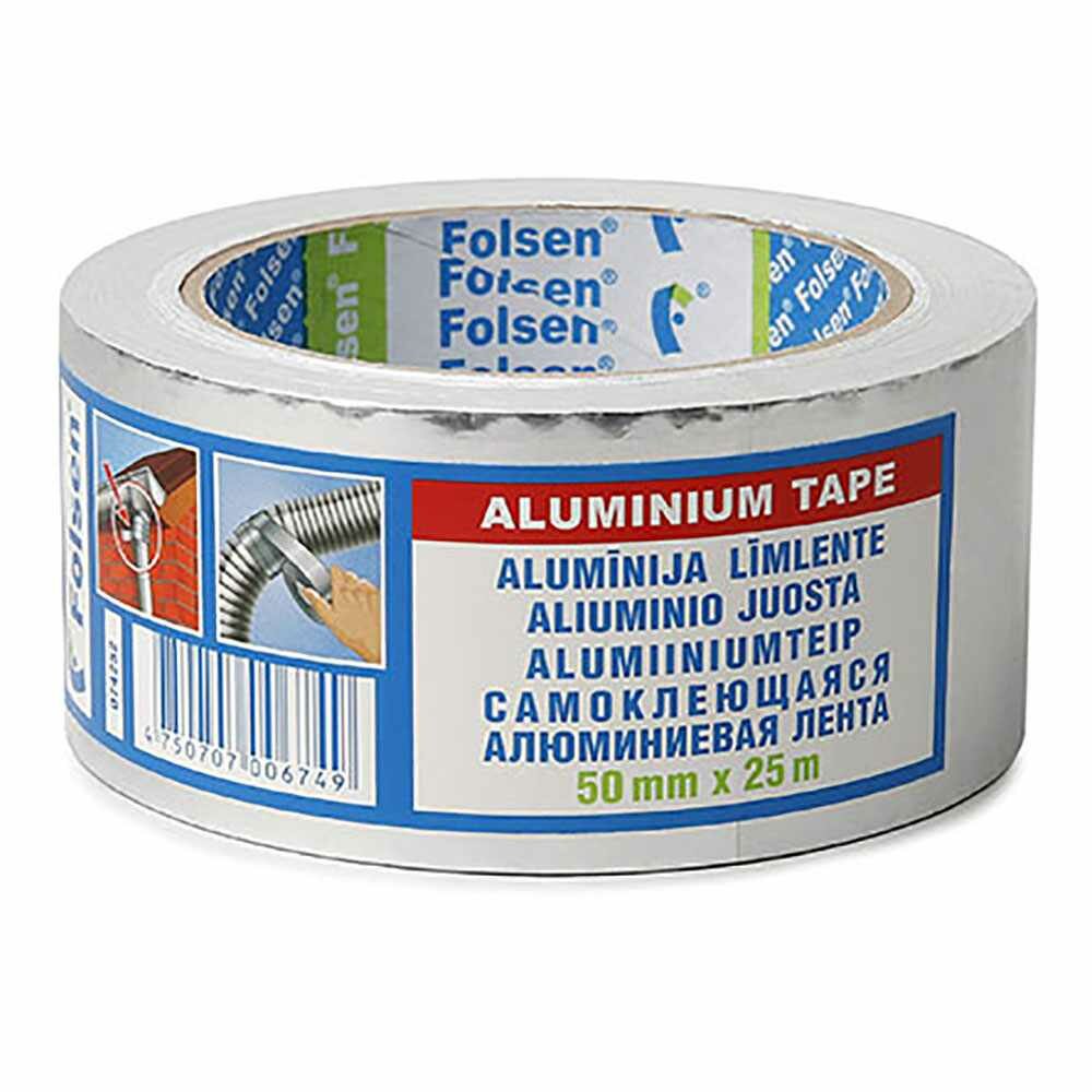 фото Лента алюминиевая 50 мм х 25 м Folsen