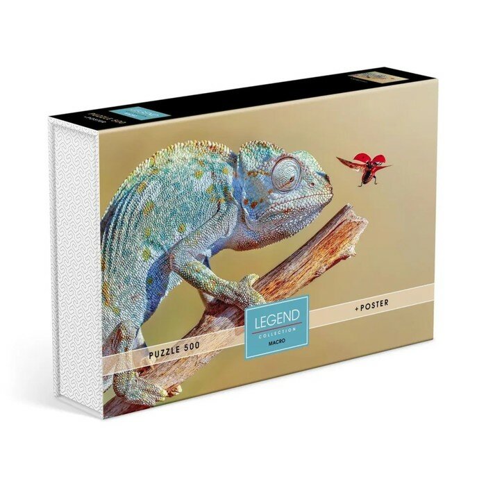 Hatber Пазлы «Хамелеон» в подарочной коробке, 500 элементов + постер