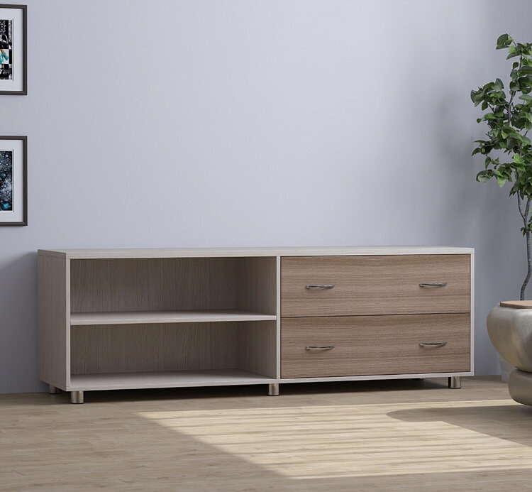 ТВ тумба Мебелинк 900-13 Ясень Шимо 160*55*45