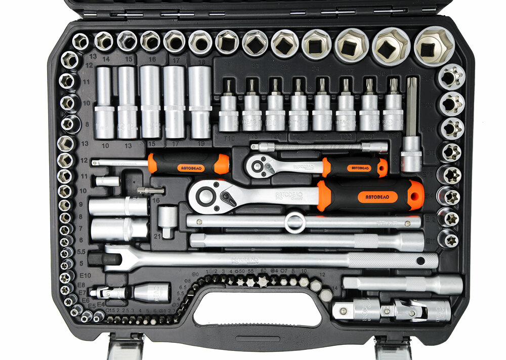 Набор инструментов 123 предметов 1/2"DR 1/4"DR АвтоDело PRO — фото 1