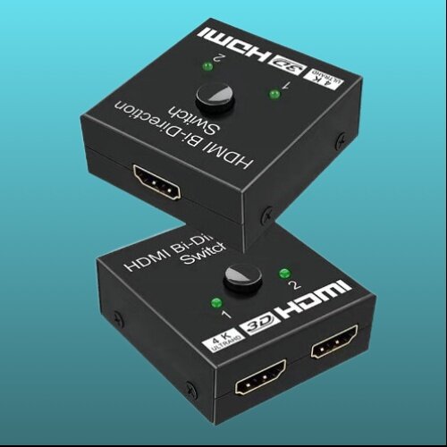 Сплиттер-свитчер HDMI 1х2/2х1 splitter switcher двунаправленный с переключателем