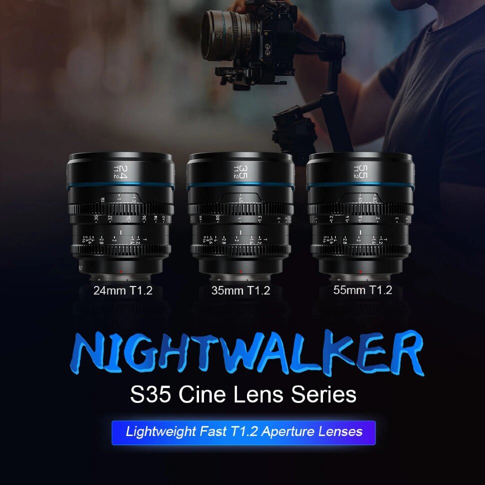 Объектив Sirui Nightwalker 24mm T1.2 S35 E-mount Чёрный MS24E-B — фото 2