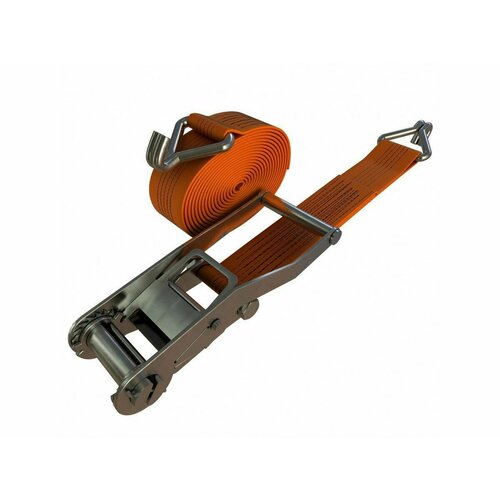 Ремень стяжной, лента ширина 35 мм, длина 6 м, с храповым механизмом и крюками, 1500/3000 кг