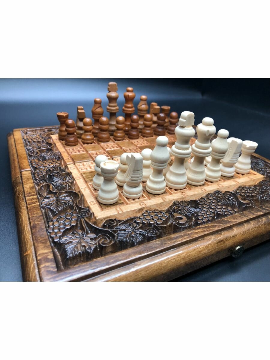 Шахматы нарды шашки авторские 3 в 1 "эдем"