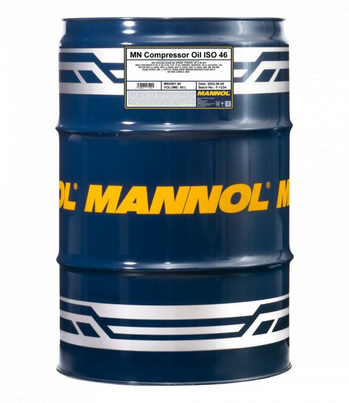 2901 MANNOL COMPRESSOR OIL ISO 46 60 л. Масло для воздушных компрессоров