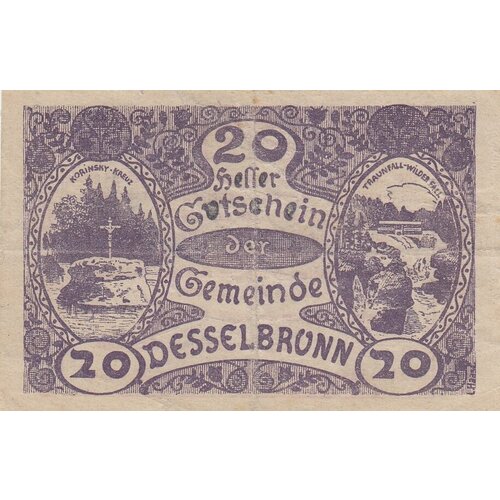 Австрия, Дессельбрун 20 геллеров 1920 г. (2)