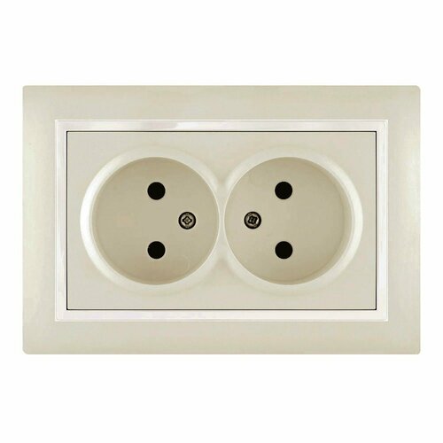 Розетка PRF Tesla Ultra 2СП крем+вст крем в/сб E05 02/0203 022