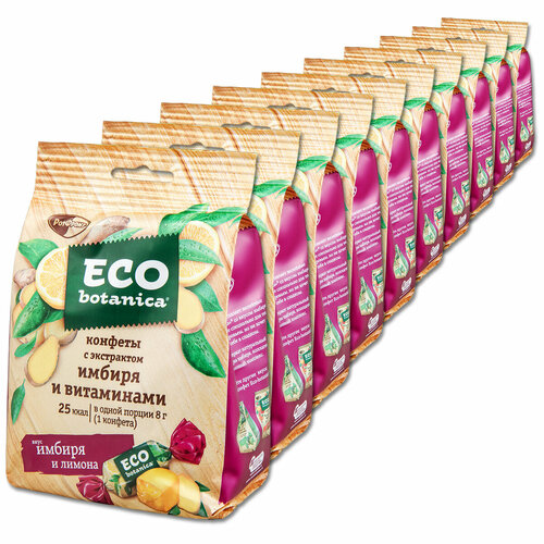 Желейные конфеты ECO-botanica вкус имбиря и лимона, 200 г, 10
