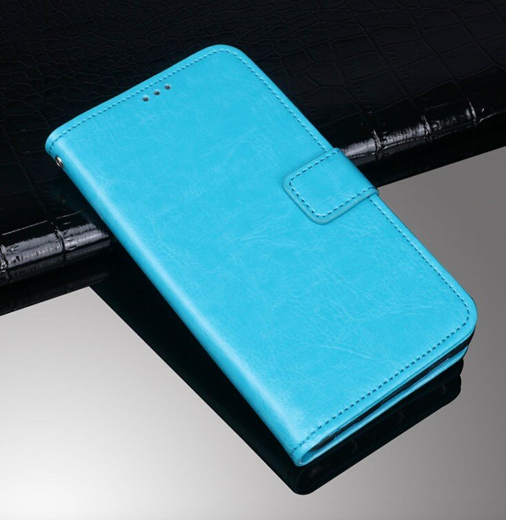 Чехол-книжка MyPads для Samsung Galaxy A01 SM-A015F (2020) из качественной импортной искусственной кожи с подставкой застёжкой и визитницей голубой