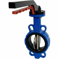 DYARM Затвор поворотный -ZP-100-16-G-G-E-HT (синий), DN100, PN16, межфланцевый / корпус GGG40 / диск GGG40 / уплотнение EPDM HT, с ручкой 4687203187293
