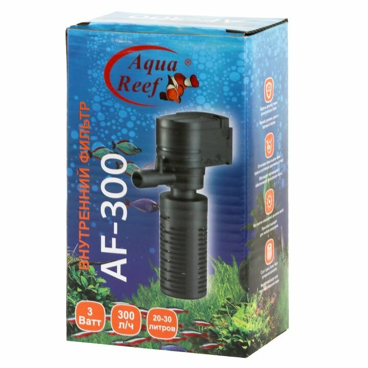 Фильтр-помпа Aqua Reef AF-300/1, 3Вт, 300л/ч (для аквариума 20-30л)