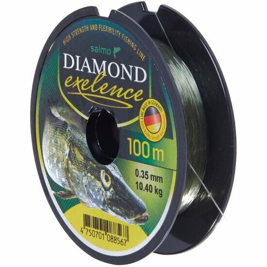 Леска Salmo Diamond EXELENCE 035 мм, 10.40 кг 100 м, светло-зеленая