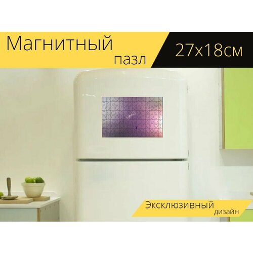 Магнитный пазл Одуванчик, зонтик, летающий на холодильник 27 x 18 см. магнитный пазл одуванчик зонтик природа на холодильник 27 x 18 см