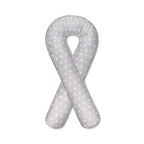 Наволочка на подушку для беременных и кормящих Azazama, формы U340, принт: серый, звезды