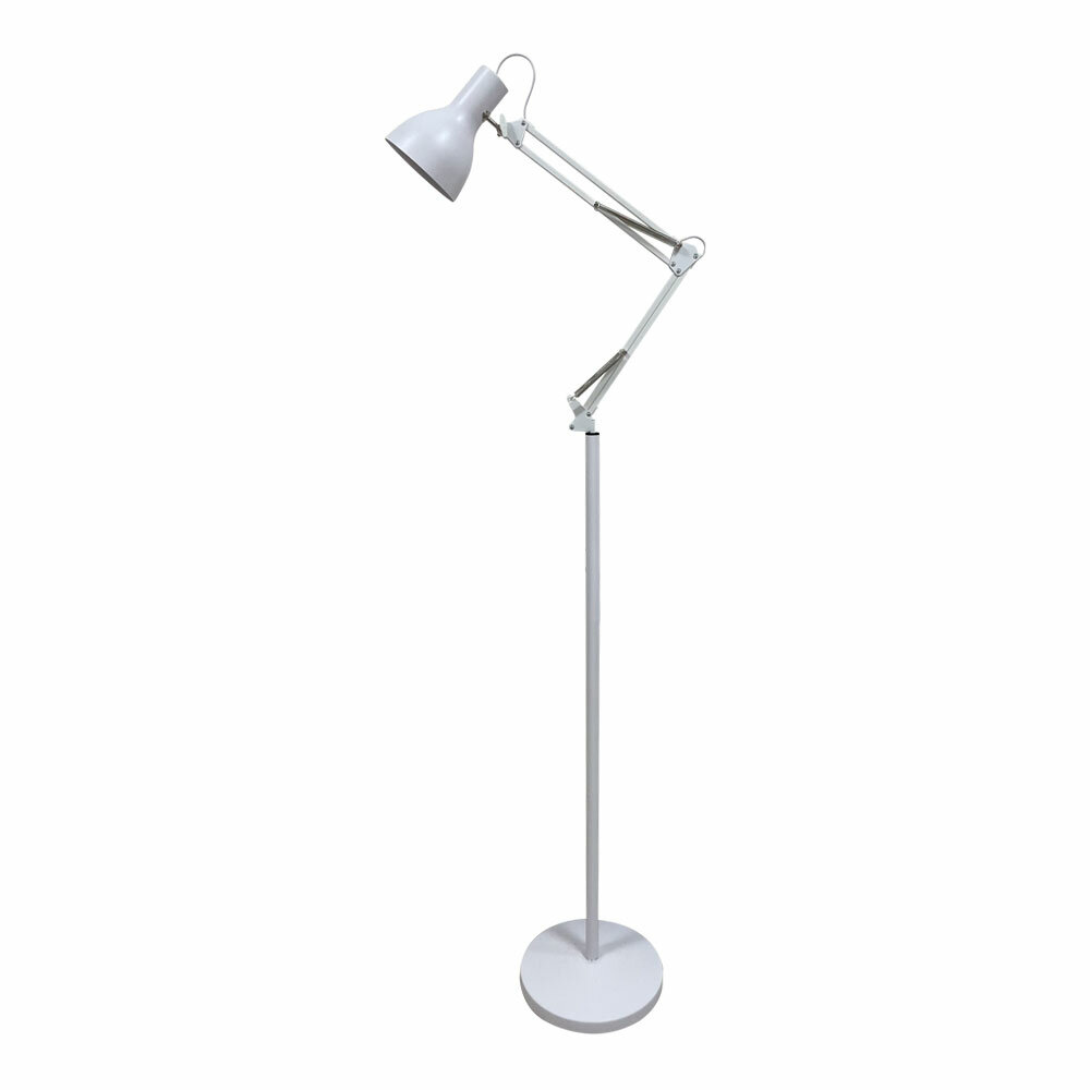 Светильник напольный в стиле лофт Трансвит Сигма на пантографе, лампа торшер с регулировкой, с выключателем, цоколь e27, 40 Вт, белый