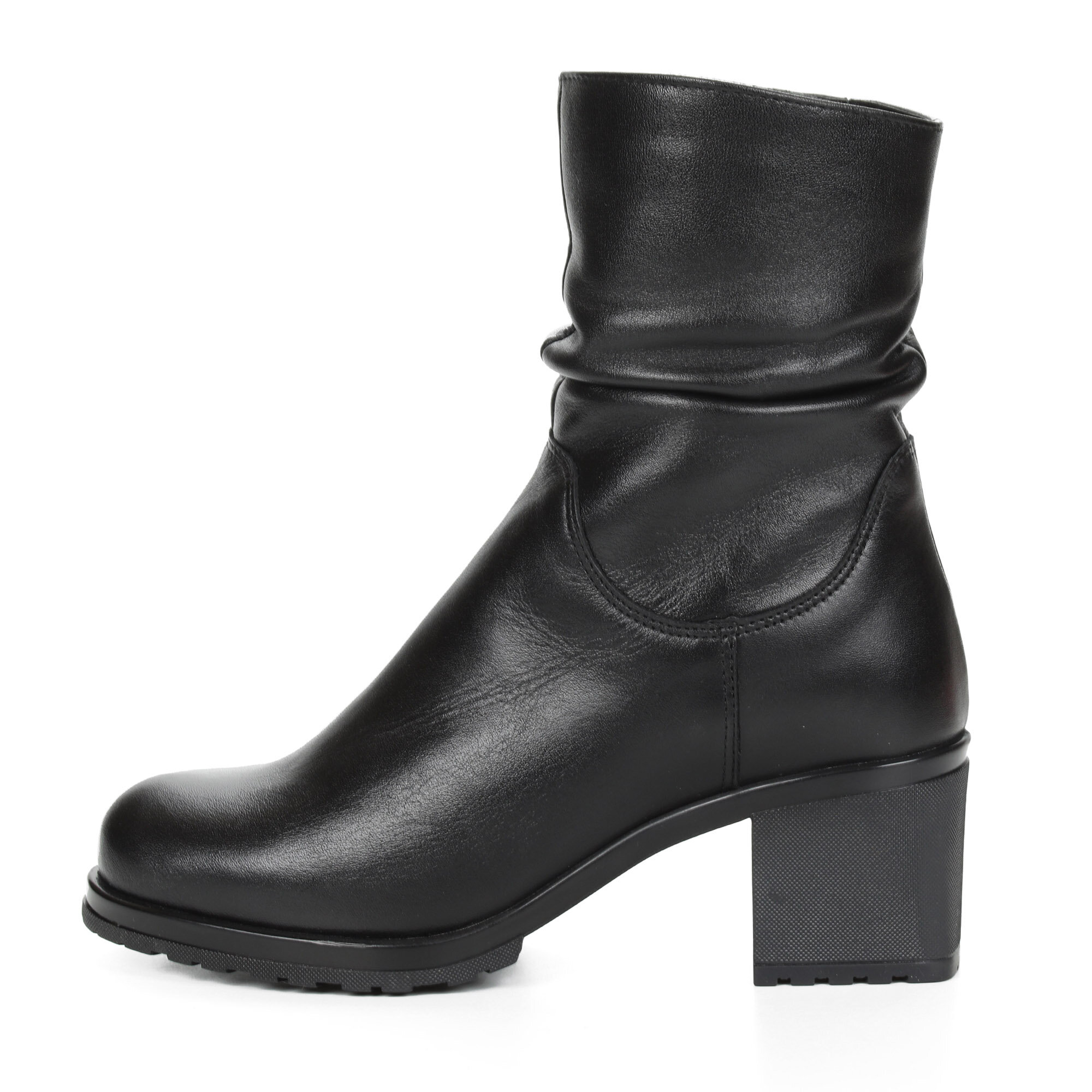 фото Ботильоны женские RESPECT зимние черные натуральная кожа на шерсти размер 39