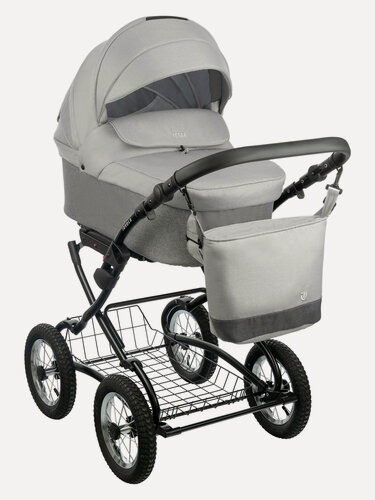 Изображение товара Детская универсальная коляска 2 в 1 Jovola Tessa Classic, всесезонная с реверсивным блоком, (Tc 02), т. серый+св. серый
