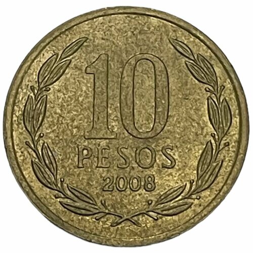 Чили 10 песо 2008 г. чили 10 песо 1989 г