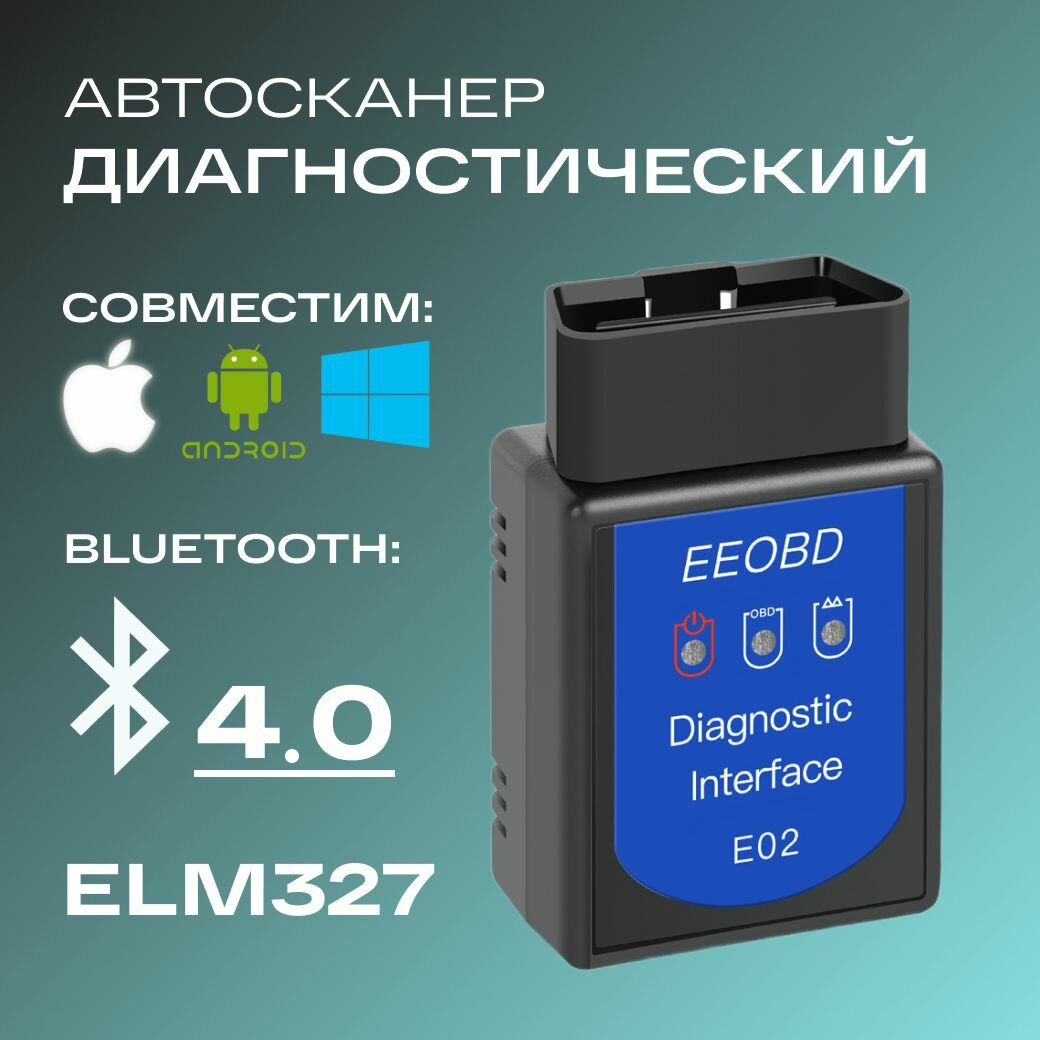 Автосканер диагностический OBD2 ELM327