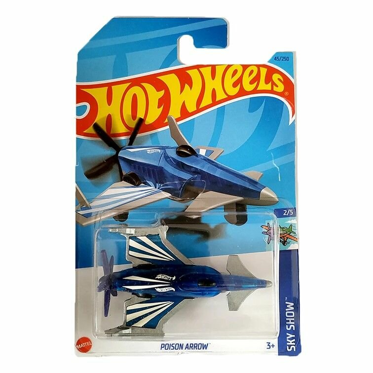 HKK52 Машинка игрушка Hot Wheels металлическая коллекционная Poison Arrow синий