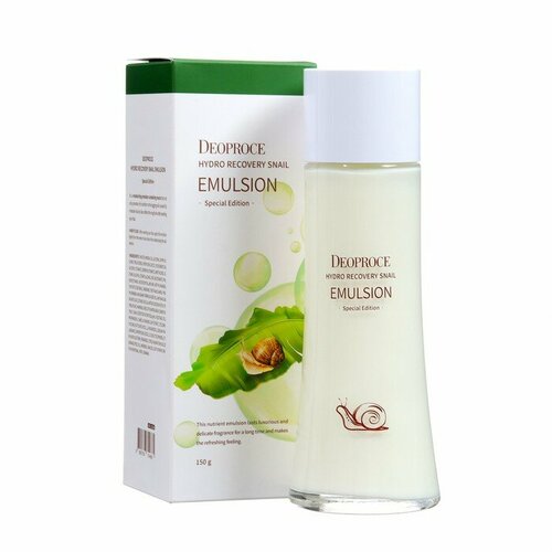 Эмульсия для лица Deoproce с экстрактом улиточного муцина, 150 гр (комплект из 2 шт) -Вес: 382 г. -Фасовка: 1 шт -Тип индивидуальной упаковки: Цветная картонная коробка -Длина упаковки: 6 -Высота упаковки: 17 -Ширина упаковки: 6 -Объем упаковки: 0.612 -Объем продукта: 1.116 -Объем бокса: 11.16 -Материал: См. на упаковке -Вес, г/Объём, мл: 150 -Вид: Эмульсия -Темпер. ограничение НЕ ниже ℃: 0 -Температурное ограничение: Нет -Область применения: Для лица -Тип кожи: Для всех типов