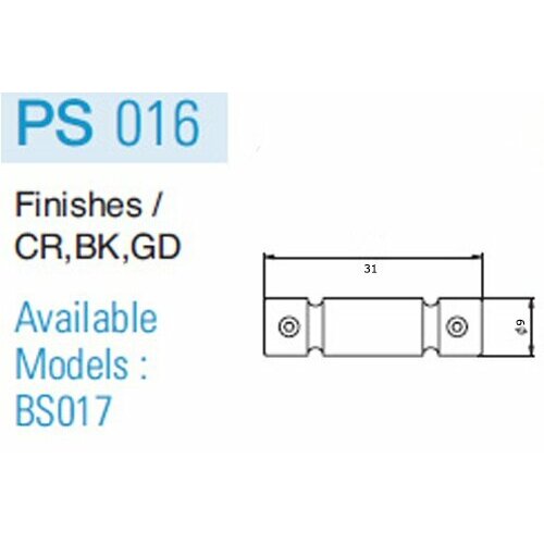 Седло для бриджа PARTSLAND PS016-CR, хром