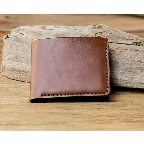 фото Кошелек kabra craft бифолд, фактура гладкая, коричневый