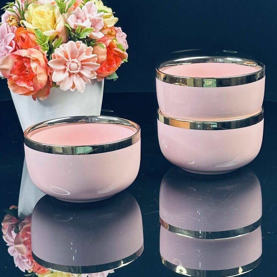 фото Набор салатников 2 шт Lenardi Multicolor 11 см, фарфор, глубокие тарелки для сервировки стола, блюда