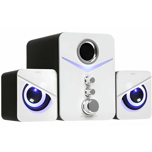 Активные колонки для компьютера ASP-240 с сабвуфером 11Вт белый 209000₽
