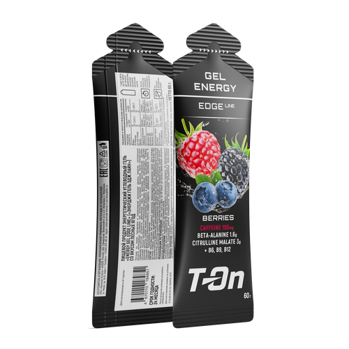 Энергетический углеводный гель ENERGY GEL EDGE LINE T-On набор 3 шт вкус Лесные ягоды