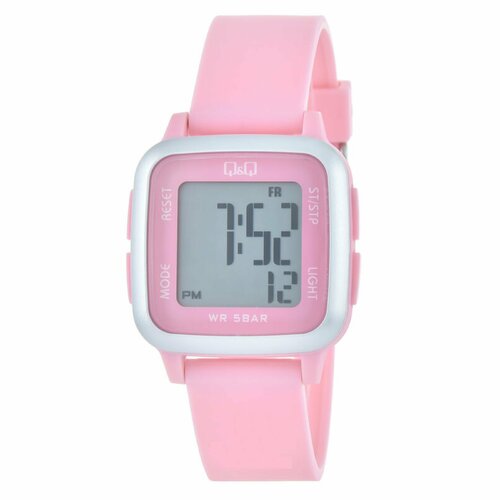 часы женские электронные наручные тик так н476 тёмно розовые с подсветкой будильником секундомером Наручные часы Q&Q G02A-009, серый