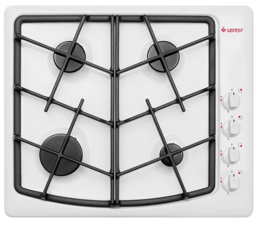 Газовая варочная поверхность Gefest СГ СН 1211 Е белый - фото №2