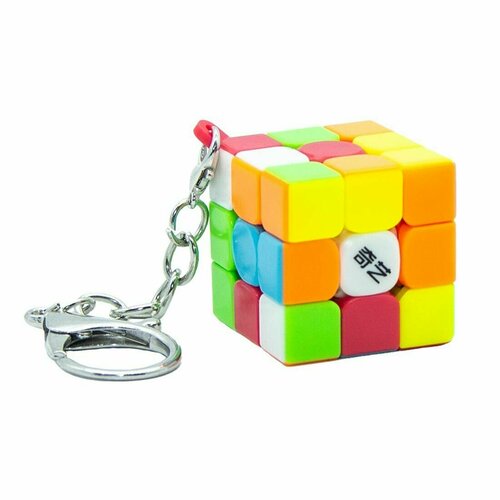 Брелок кубик 3х3 QiYi keychain / Головоломка для подарка кубик рубика speedcubes 3x3x3 kazan с видами казани