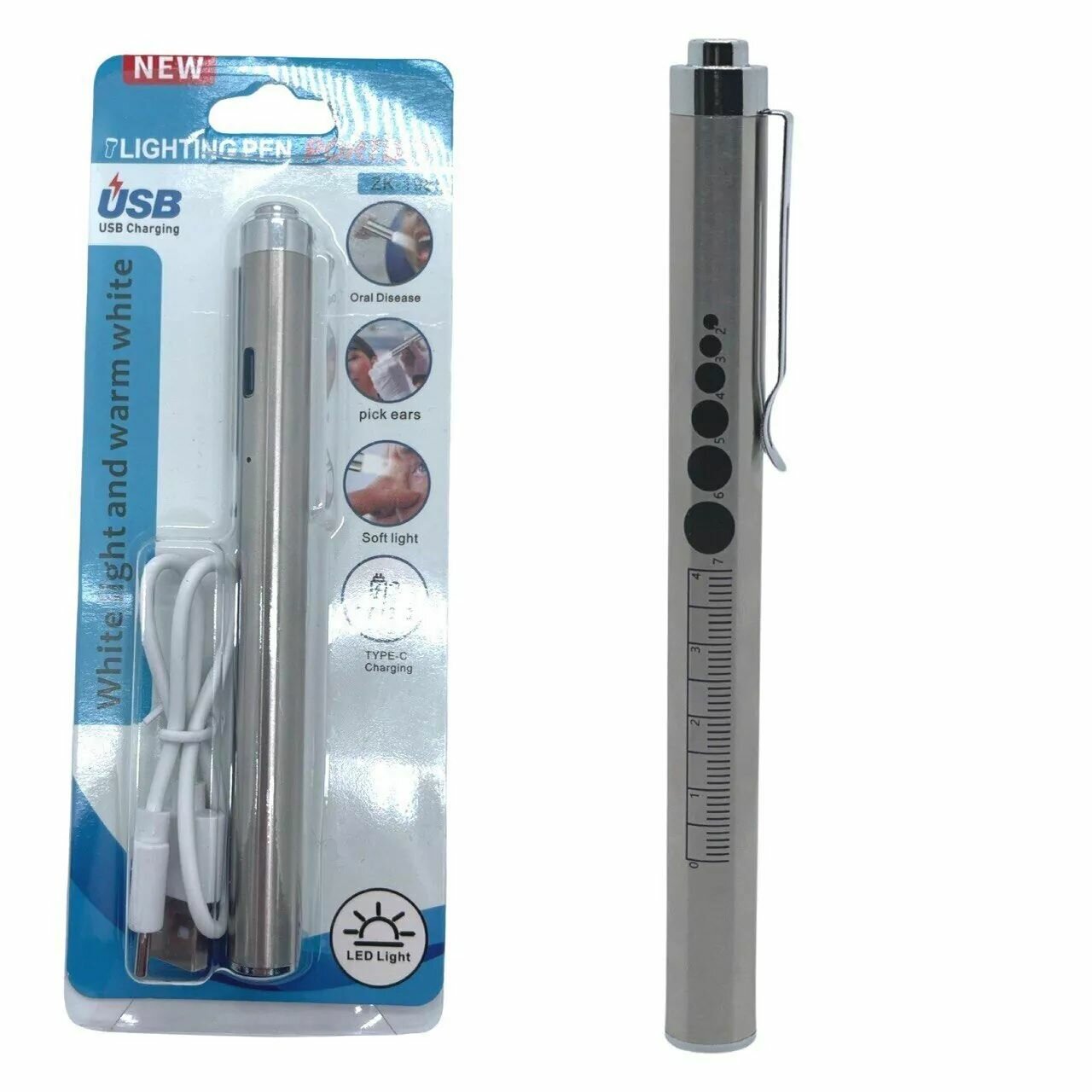 фото Аккумуляторный медицинский фонарик ZK-1968