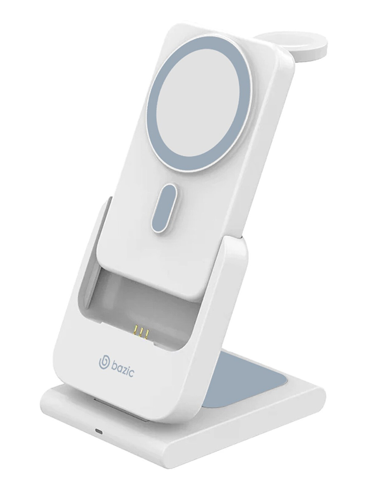 EnergEA АКБ Bazic GoMag FLEX 10K, 10000W MagSafe 15W Removable +Apple Watch +Airpods wireless White — фото 1