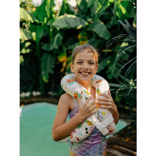 Жилет-восьмерка для плавания Три кота, размер L, цвет белый